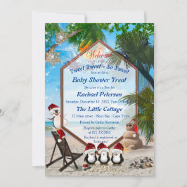 夏のクリスマスベビーシャワー 招待状