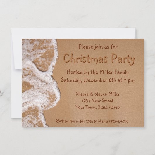 夏のクリスマス 招待状 (裏面)