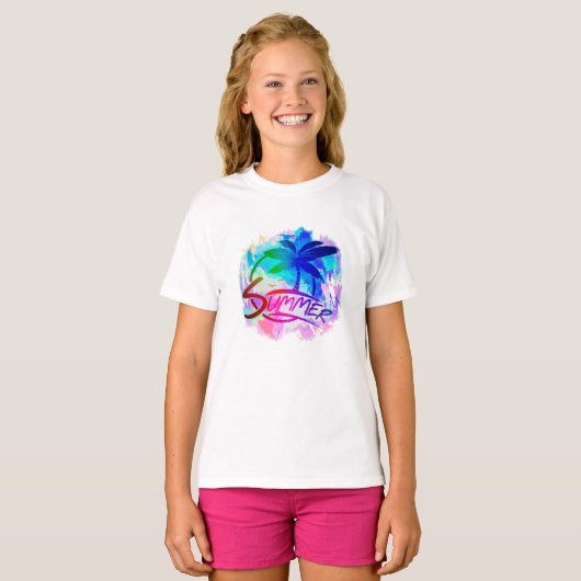 夏のグラフィック Tシャツ (正面フル)