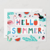 夏のグリーティングポストカード ポストカード (正面/裏面)