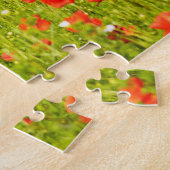 夏のケシ分野のオリーブ ジグソーパズル (側面)