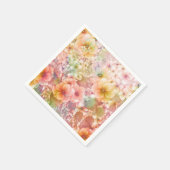 夏のコスモスパターン スタンダードカクテルナプキン (角)