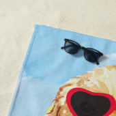 夏のコッカースパニエル ビーチタオル (インサイチュ)