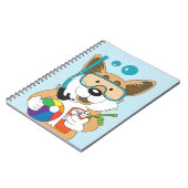 夏のコーギSpubaダイバーカクテルかわいい犬 ノートブック (左側)