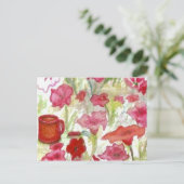 「夏のコーヒー」クリケット・ダイアン・アート ポストカード (スタンド正面)