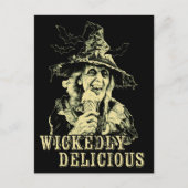 夏のゴシック不気味ウィッチとアイスクリーム ポストカード (正面)