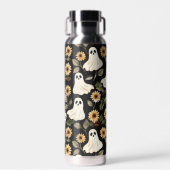 夏のゴシック幽霊とヒマワリ不気味 ウォーターボトル (正面)