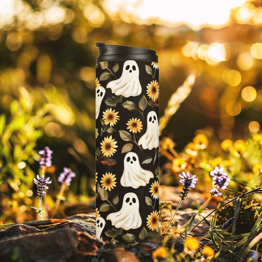 夏のゴシック幽霊とヒマワリ不気味 タンブラー
