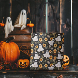 夏のゴシック幽霊とヒマワリ不気味 トートバッグ