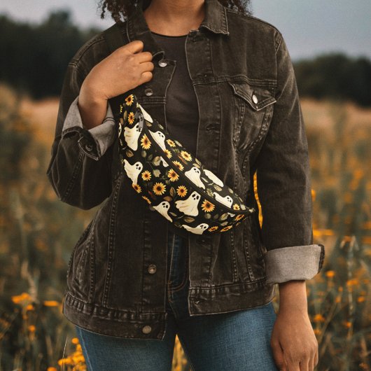 夏のゴシック幽霊とヒマワリ不気味 ファニーパック