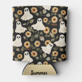 夏のゴシック幽霊とヒマワリ不気味 缶クーラー (正面)