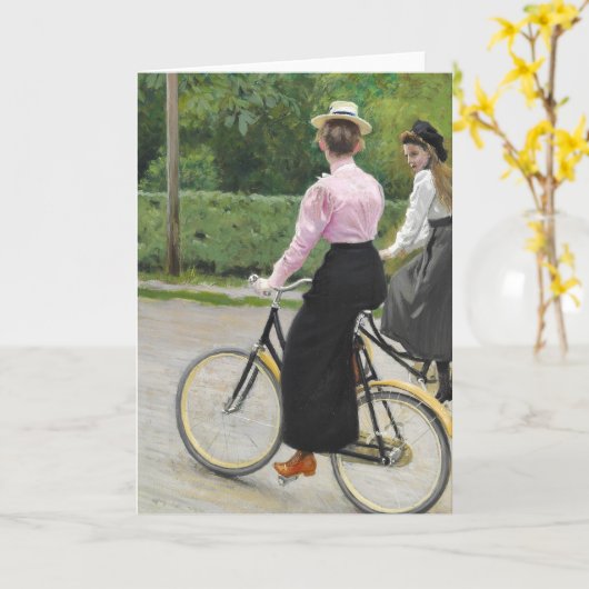 夏のサイクリング | ポール・フィッシャー カード (黄色い花)