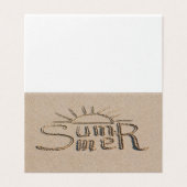 夏のサインはビーチの砂に彫られた (外部フラット)