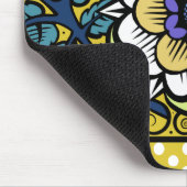 夏のサクラソウの大きい花-黄色いマウスパッド マウスパッド (コーナー)