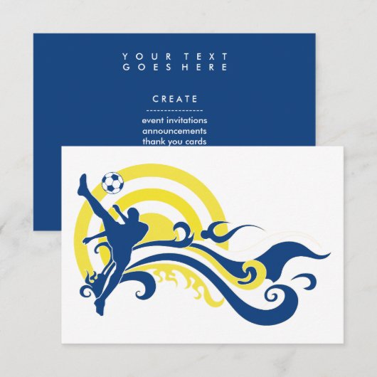 夏のサッカー 招待状 (正面/裏面)