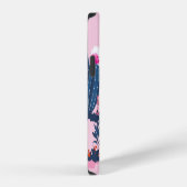 夏のサボテンの花の模様 iPhoneケース (右側面)
