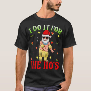夏のサンタおもしろいクリスマス Tシャツ