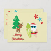 夏のサンタクリスマス シーズンポストカード (正面/裏面)