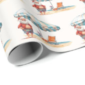 夏のサンタビーチ7月のクリスマス夏のパーティー ラッピングペーパー (ロールコーナー)