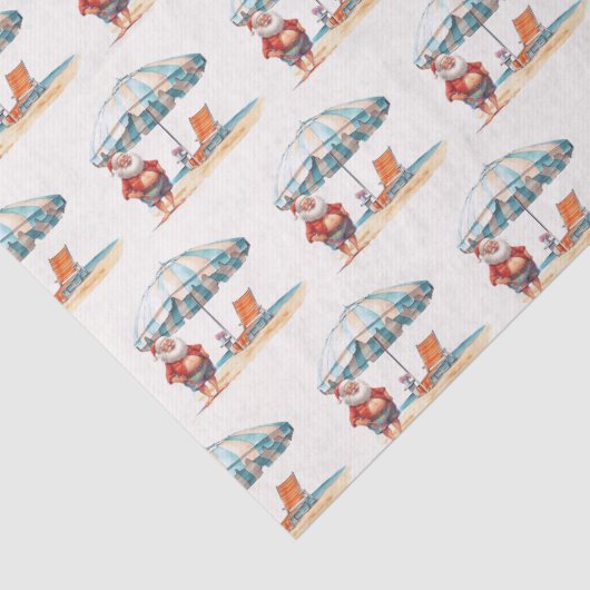 夏のサンタビーチ7月のクリスマス夏のパーティー 薄葉紙 (詳細)