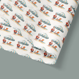 夏のサンタビーチ7月のクリスマス夏のパーティー 薄葉紙