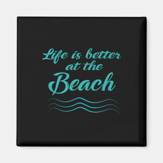 夏のサーファーの男達がビーチで人生が良い マグネット (正面)