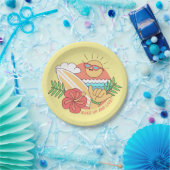 夏のサーファーの紙皿 ペーパープレート (パーティー)