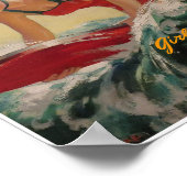 夏のサーフィンポスター1930年代 ポスター (角)