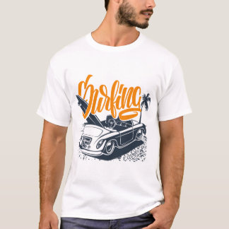 夏のサーフィン Tシャツ