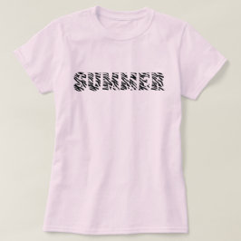 夏のシマウマのプリント Tシャツ