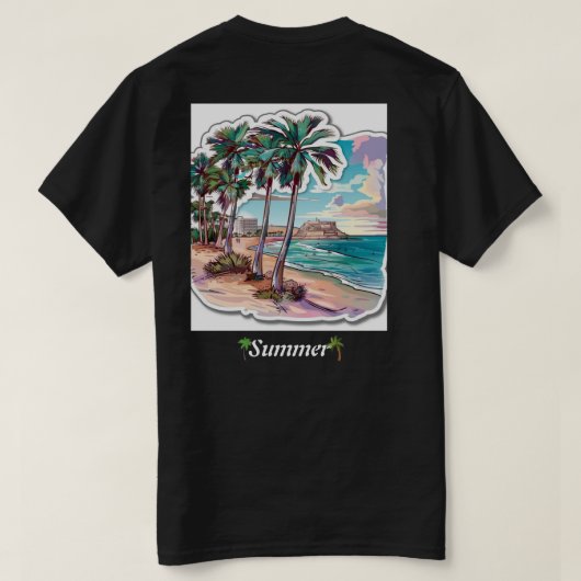 夏のシャツ Tシャツ (デザイン裏面)