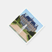 夏のシャトーとパルク・デ・シュー – フランス スタンダードカクテルナプキン (角)