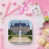 夏のシャトーとパルク・デ・シュー – フランス ペーパープレート (パーティー)