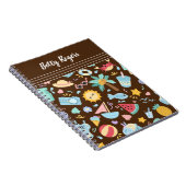 夏のシームレスなパターン背景 ノートブック (右側)