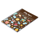 夏のシームレスなパターン背景 ノートブック (左側)