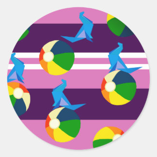 夏のシール ラウンドシール