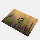 夏のシーン、蝶とロセアフ ドアマット (アングル)