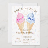 夏のジェンダー発表パーティー 招待状 (正面)