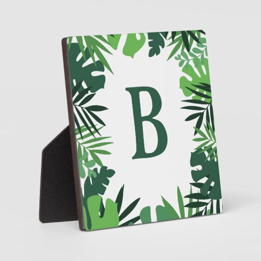 夏のジャングル熱帯性パーム離れモトグラム フォトプラーク (正面)