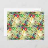 夏のジャングル熱帯産オウムの花が咲く 案内ポストカード (正面/裏面)