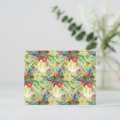 夏のジャングル熱帯産オウムの花が咲く 案内ポストカード (スタンド正面)