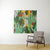 夏のジャングル:明るいパームのパターン。 タペストリー (インサイチュ)