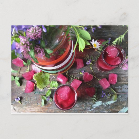 夏のジュースはがき:Diane Heller 2020 ポストカード (正面)