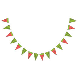 夏のスイカさわやか。 バンティングフラッグ