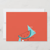 夏のスイカの招待状 招待状 (裏面)