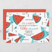 夏のスイカの招待状 招待状 (正面/裏面)