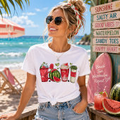 夏のスイカの涼しい甘い味 トライブレンドTシャツ