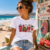 夏のスイカの涼しい甘い味 トライブレンドTシャツ