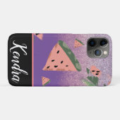 夏のスイカイラストパターン スパークル Case-Mate iPhoneケース (裏面(横))