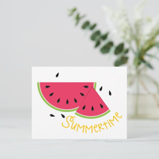 夏のスイカ ポストカード (スタンド正面)